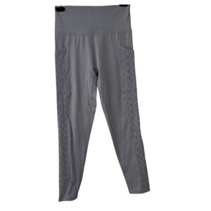 Aerie Women's Gray Mid Rise Chill Play Move Leggings Size Large Athleisure